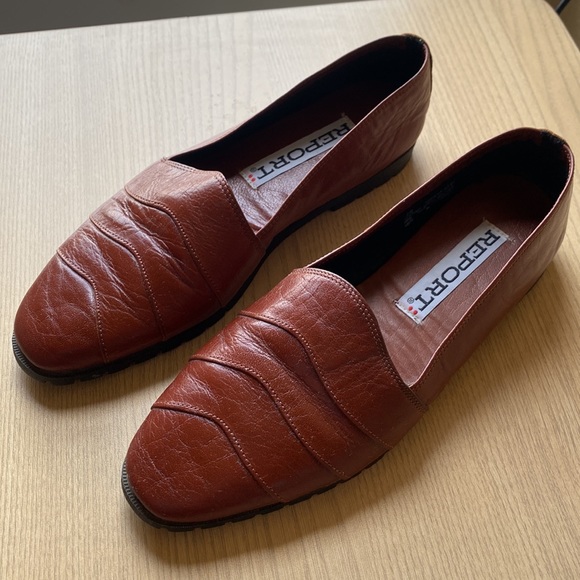 Vintage Women’s Loafers Leather Brown size 10 90s 80s Report - Picture 6 of 17